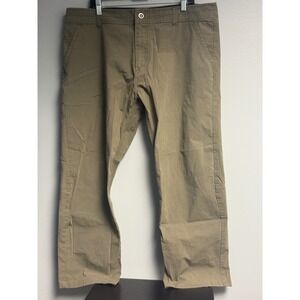 Kuhl Slax Mens 42x 28 Khaki Enduro Fabric Klassik Fit Hiking Chino Pants